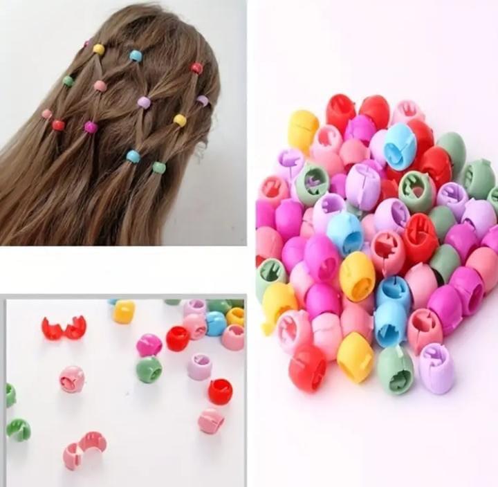 20 Pcs Multicolor Hair Beads Set – Fun Hair Styling Accessories for Girls | Kiswa Online Store
